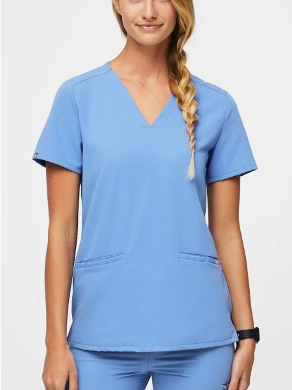 FIGS Ceil Blue Scrub Top
